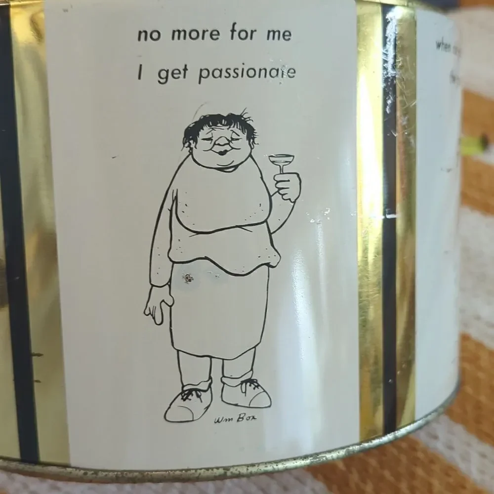 MCM‎ Fabcraft Ice Bucket Funny Cartoon Insulated Metal Cork Barware